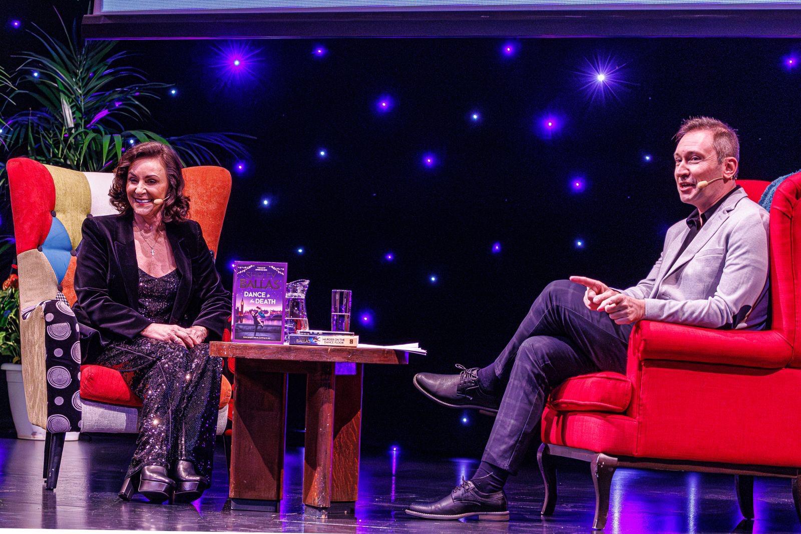 James Neish speaking with Shirley Ballas